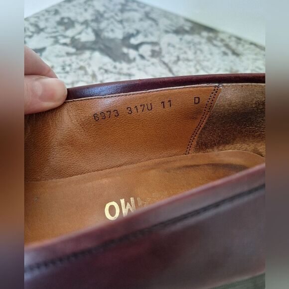 Salvatore Ferragamo mens‎ shoes leather loafers 11 D - Picture 8 of 9